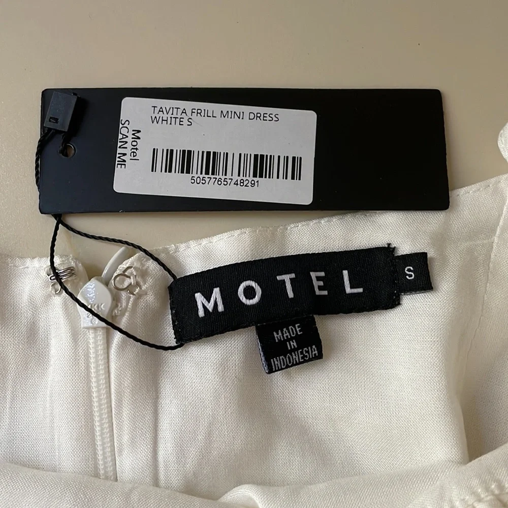 Motel Rocks White Tavita Frill Mini Dress - Picture 7 of 8